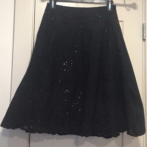 Full Black Skirt with Subtle Detailing
